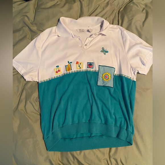 Blue and white vintage Tanjay shirt. Thrifted but I’ve never worn it - Picture 1 of 2